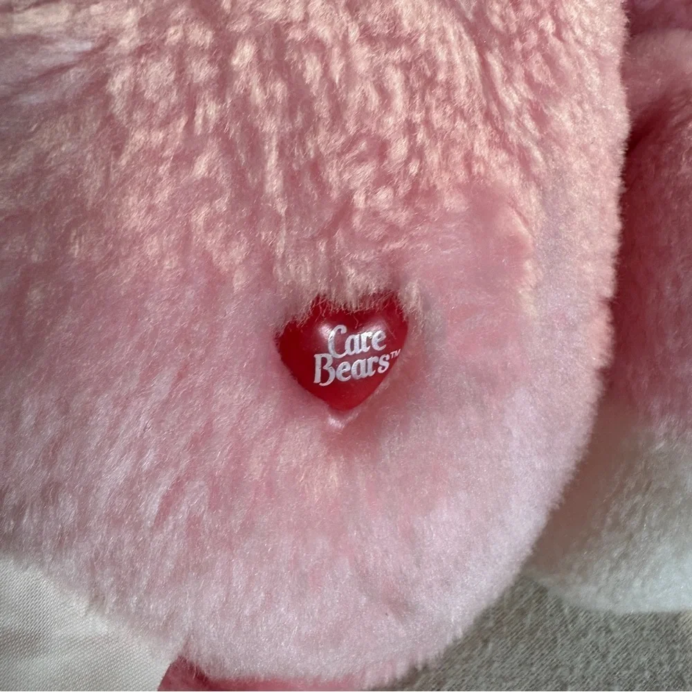 Vintage Care Bear Pink Love A Lot Hearts Bear 80's Kenner 13